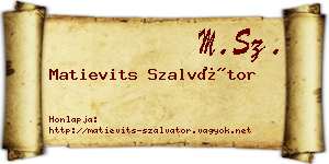 Matievits Szalvátor névjegykártya